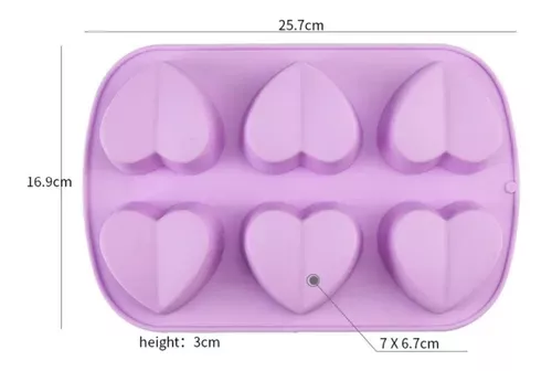 Molde Para Silicona Para Chocolate Forma de Corazon-2