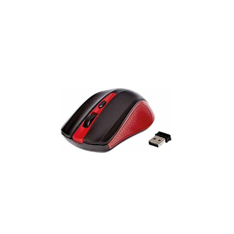 Mouse Inalambrico Optico De 3 Botones Color Rojo - Puntostore