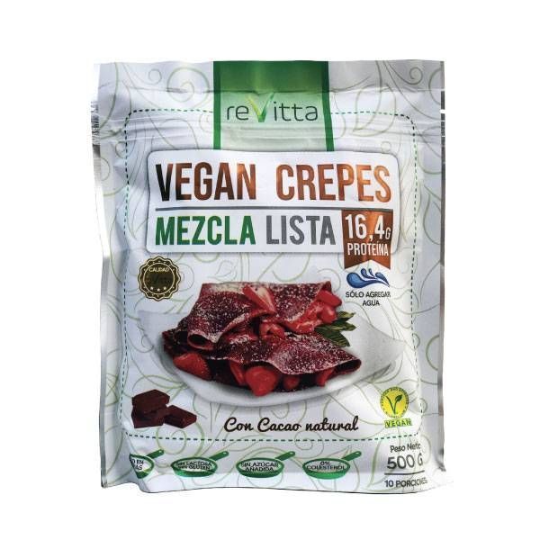 Crepes vegano proteico Mezcla Lista chocolate 500g-0