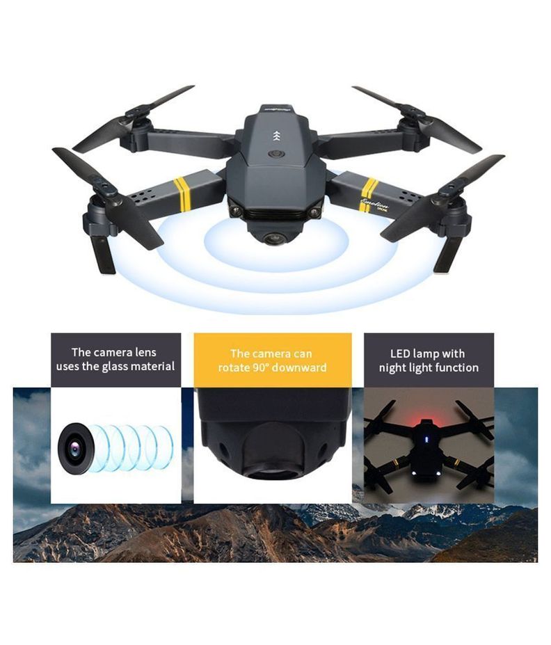 Dron Wifi Plegable Full Hd 1080p Recargable Via Usb-3