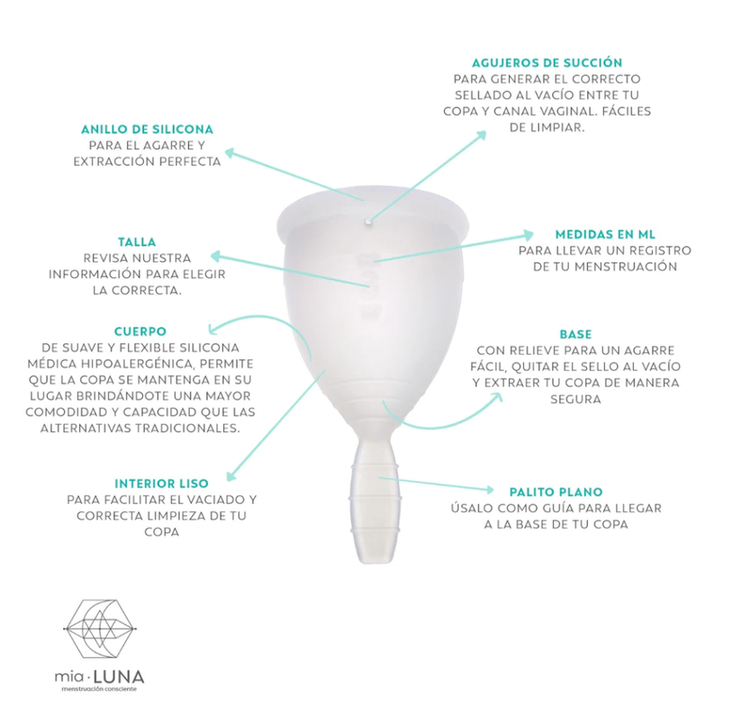 Copa Menstrual: MiaMed Talla M - Traslucida-2