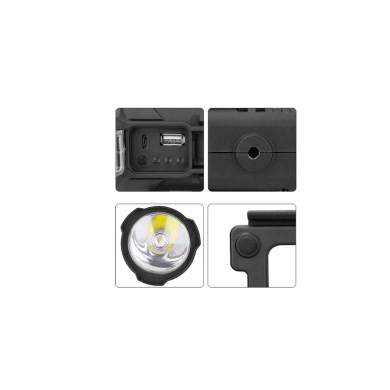 Linterna Led Recargable Zoom Con Tripode Tecnolab-2