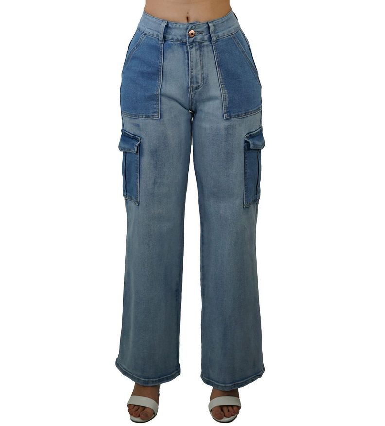 Jeans cargo t.a. bicolor-0