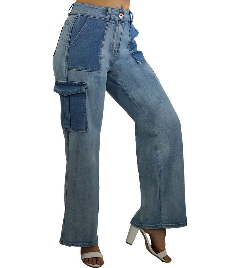 Jeans cargo t.a. bicolor-1