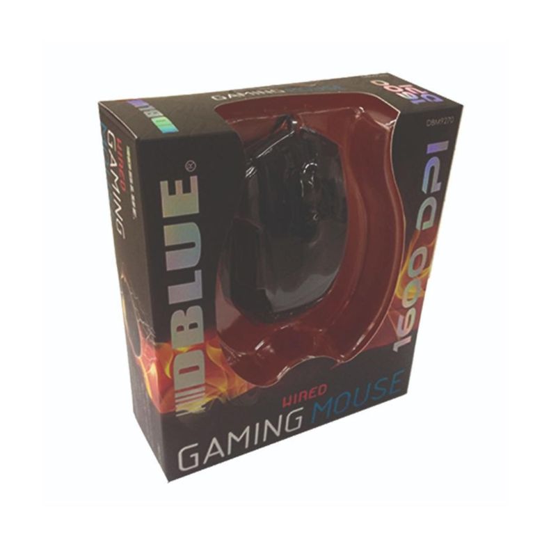Mouse Gamer Alambrico USB 1600 DPI Negro Dblue-2