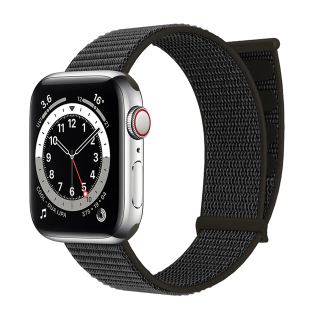 Correa Nylon Para Apple Watch 38 / 40 / 41mm / Gris Oscuro-0