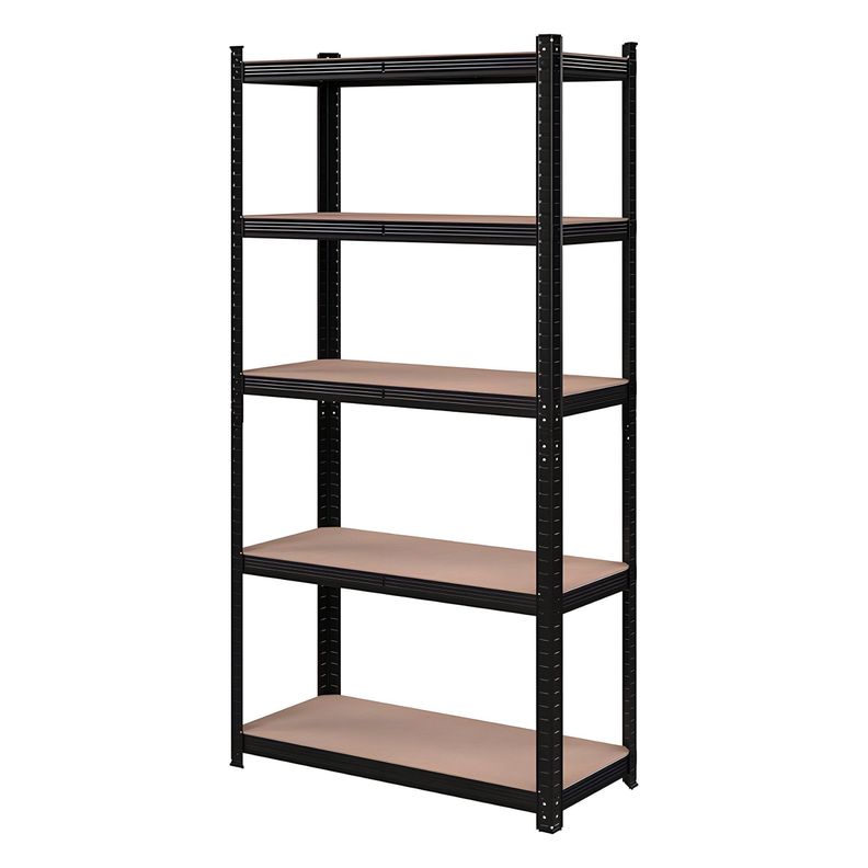 Estante Metálico Negro 180x90x40 Capacidad 500 kg x 5 Repisas-0