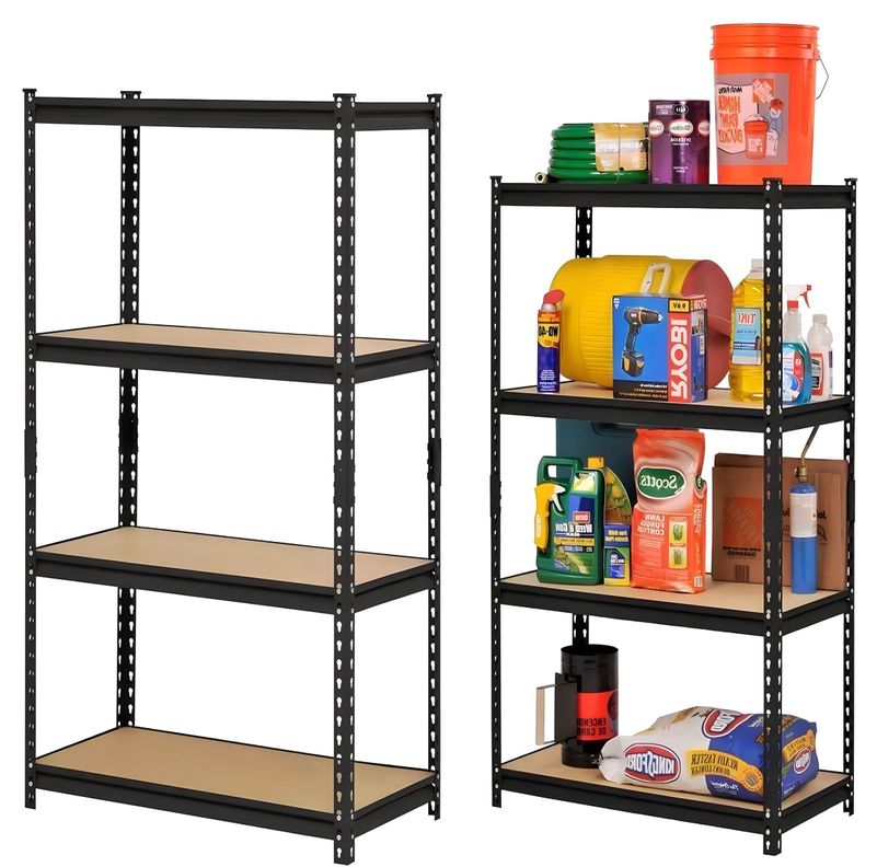 Estante Metálico Negro 180x90x40 Capacidad 500 kg x 5 Repisas-2