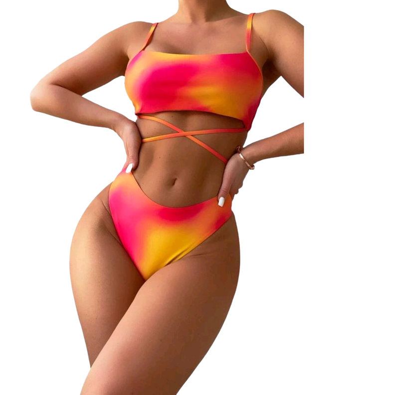 Traje de Baño de Mujer Con Bikini 3 Piezas-1