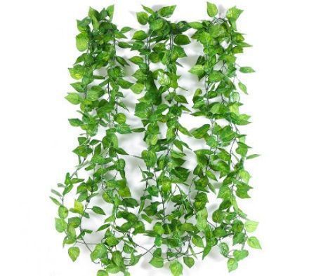 Enredadera Planta Artificial 2.1m Decoración; Pack 36 Tiras de 2 metros.-1