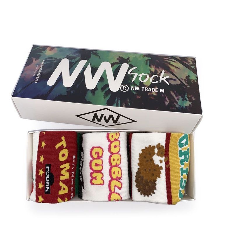 Calcetines con diseño, NW, modelo crew, pack de 3-1