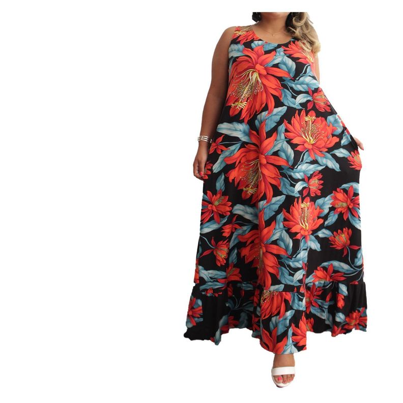 Vestido Zoey Midi Floreado Sin Manga -1