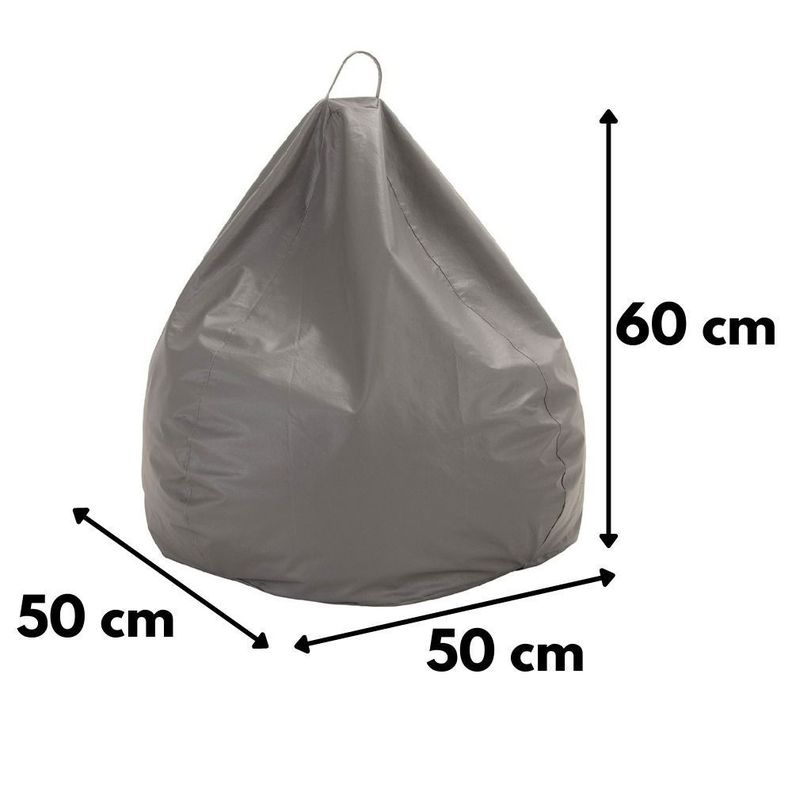 Pouf Pera Gris Eco Cuero 60x50x50 cm Máxima Design-2