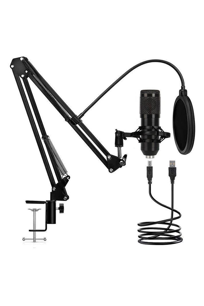 Kit Micrófono Condensador Cardioide BM-828 Negro-0