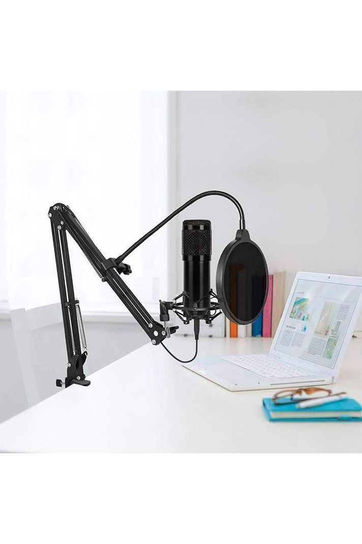 Kit Micrófono Condensador Cardioide BM-828 Negro-5