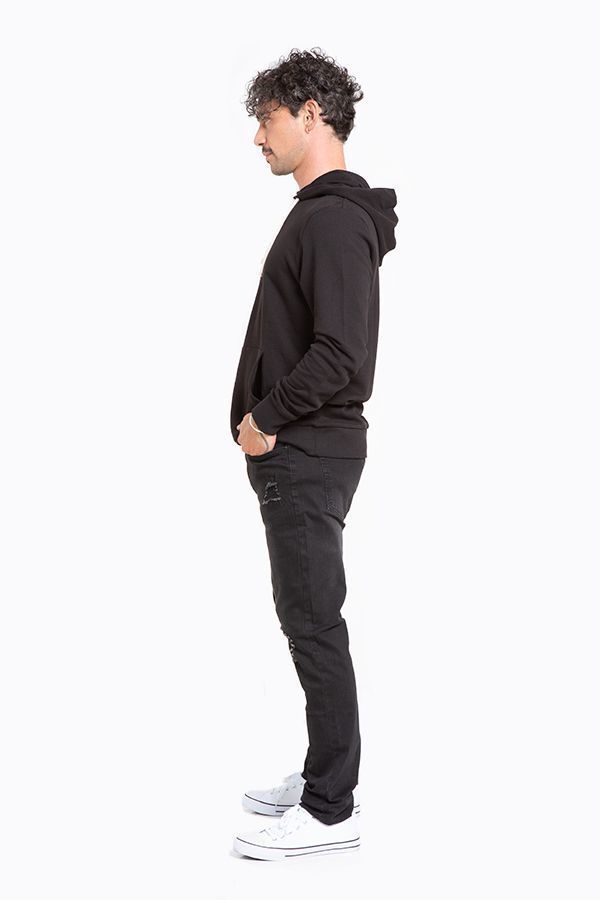 Jeans Hombre Slim Negro Focalizado Suave Destroyer-4