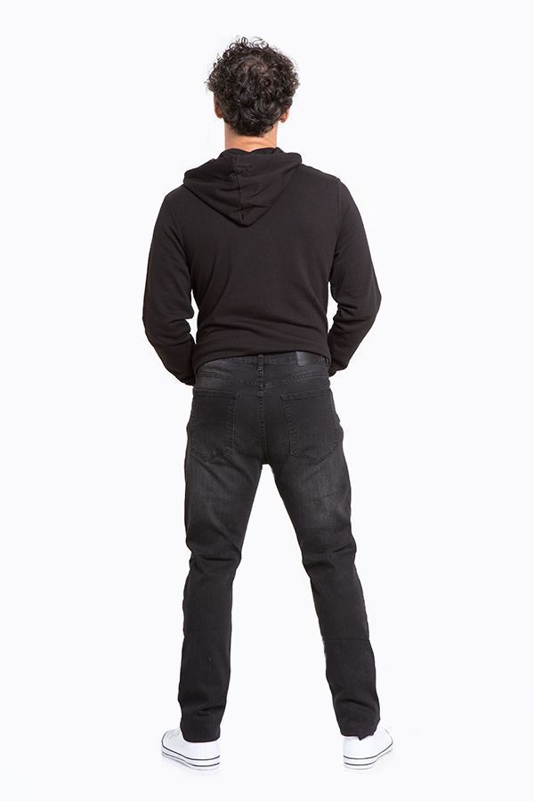 Jeans Hombre Slim Negro Focalizado Suave Destroyer-5