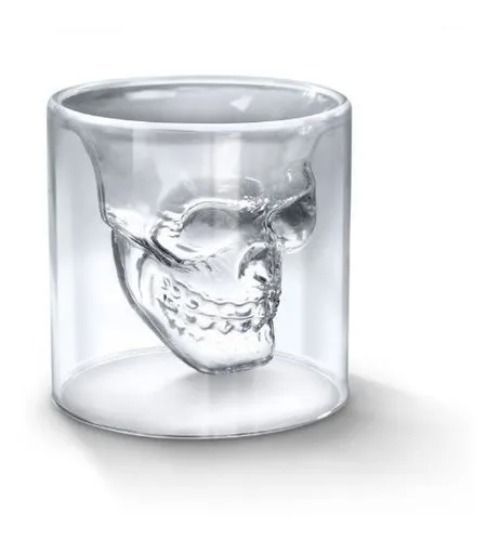 Vasos Calavera De Doble Capa Para Shot O Café 120 Ml-0