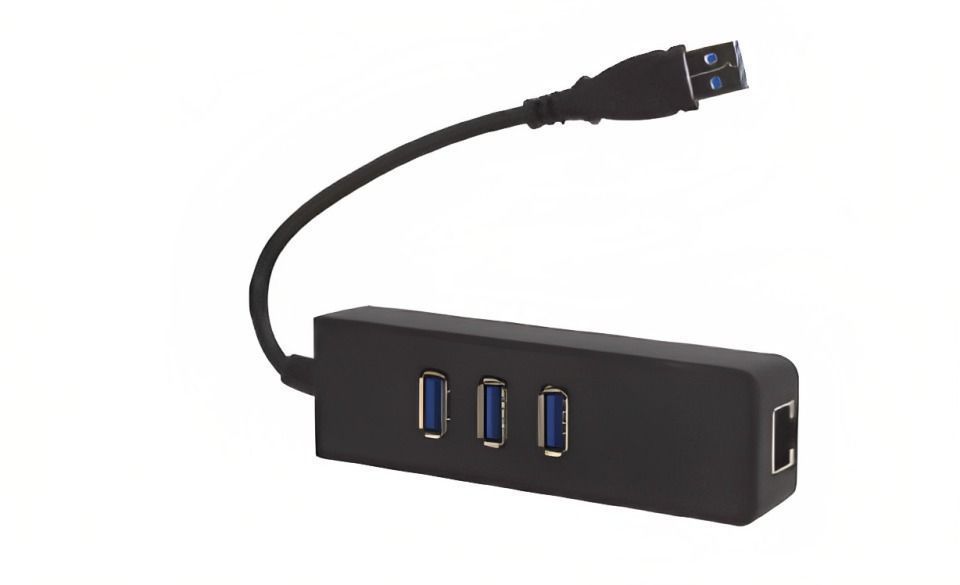 MINI HUB USB 3.0/ 3 PUERTOS CON RJ45. TRANSFERENCI-0