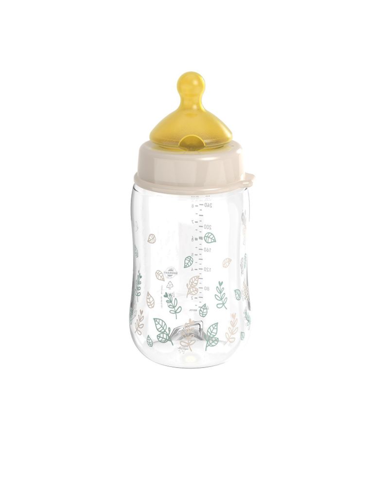 Mamadera Latex Cherry Green 260 ml crema -1