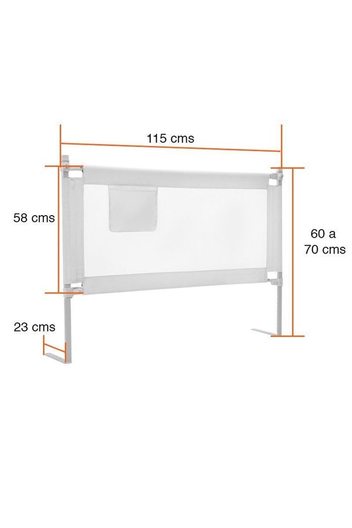Baranda para cama seguridad lateral Blanca bebes-2