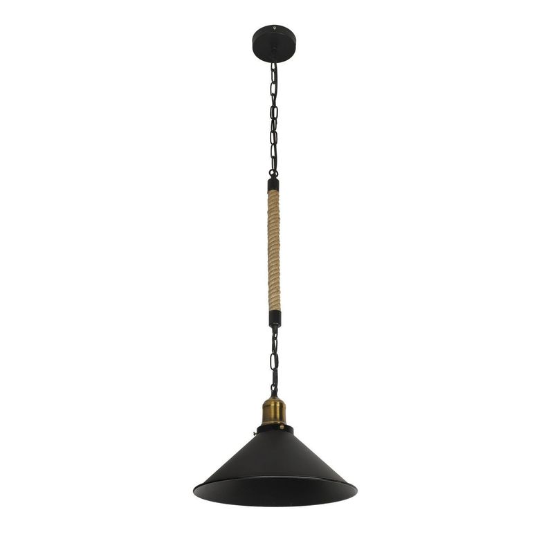 Lámpara Colgante Rústica Con Soquete Dorado Vintage E-27-0