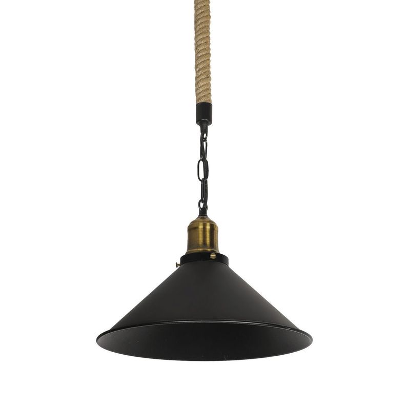 Lámpara Colgante Rústica Con Soquete Dorado Vintage E-27-1