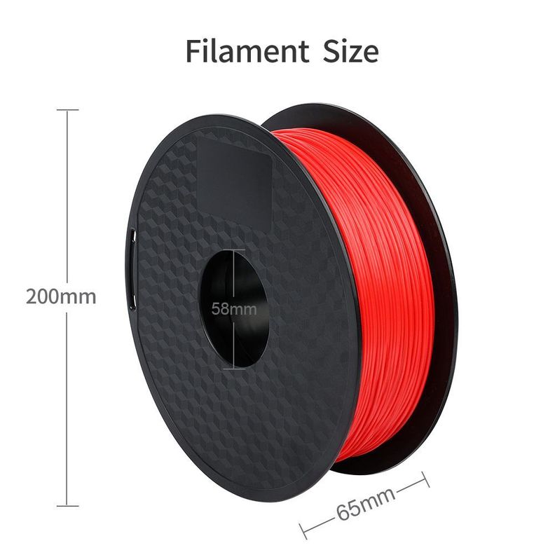 Rollo Filamento Impresora 3D 1 Kilo PLA 335mt 1,75 mm - rojo-3
