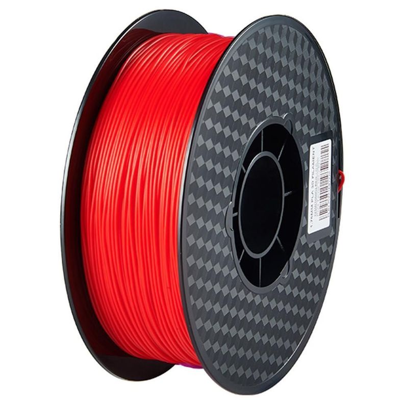 Rollo Filamento Impresora 3D 1 Kilo PLA 335mt 1,75 mm - rojo-0