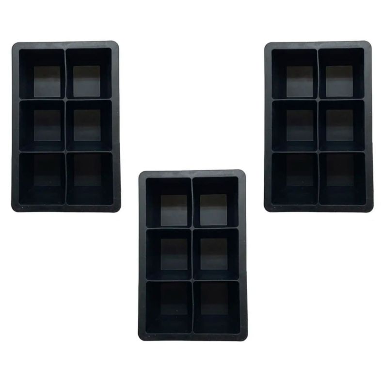 Pack 3 Cubetas de 6 Hielos XL silicona- Wayu-0
