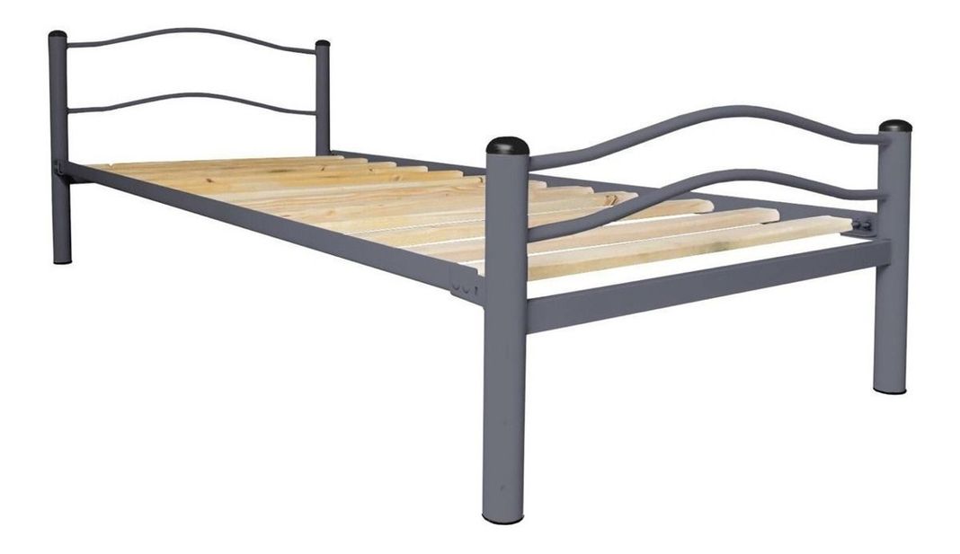 Cama Wind Metalica 1 Plaza Grafito