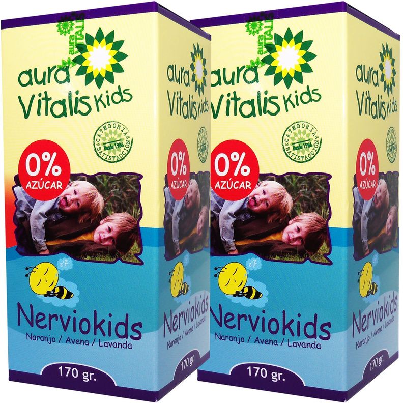 2 X AURA VITALIS NERVIOKIDS JARABE - NARANJO AVENA LAVANDA 170 GR-0