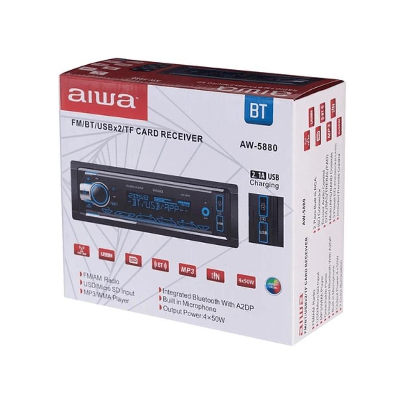 Radio De Automovil Bluetooth USB SD AW-5880 Aiwa-2