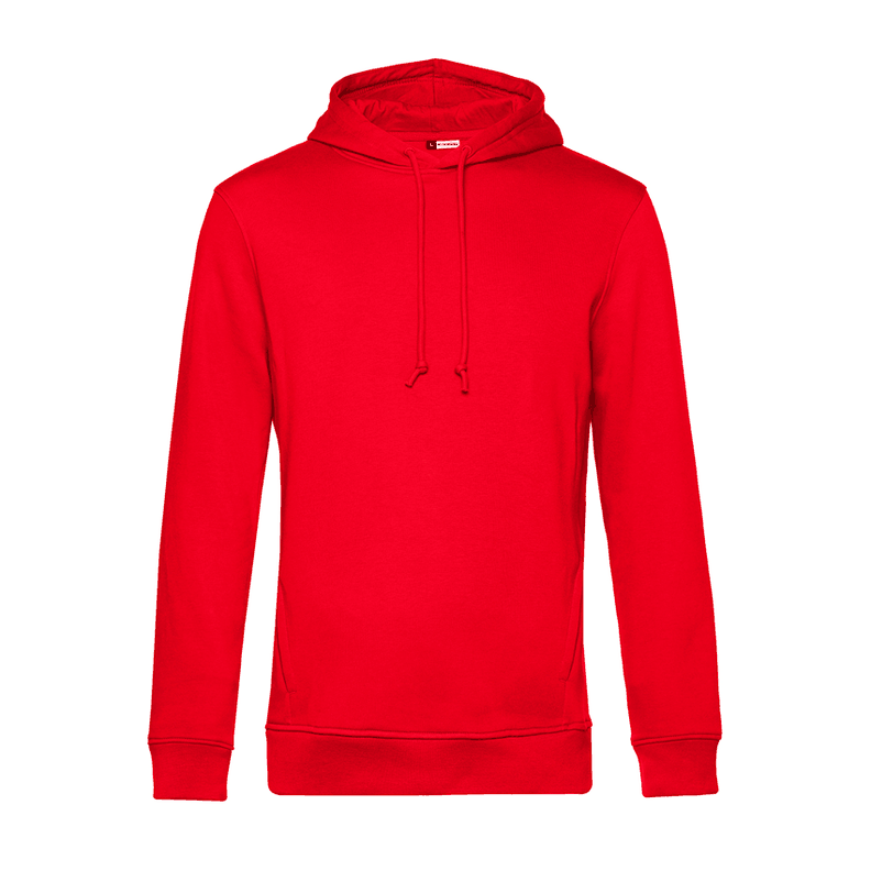 Polerón Hooded Premium 100% Algodón Orgánico Rojo B&C-0