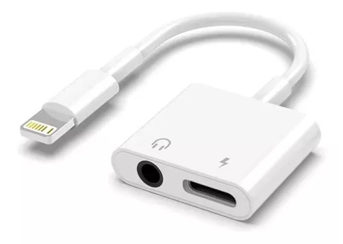 Adaptador Iphone 2 en 1 Carga Lighning y Auxiliar -0