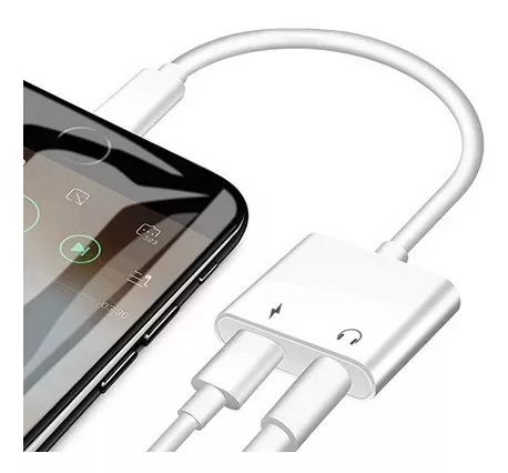Adaptador Iphone 2 en 1 Carga Lighning y Auxiliar -1