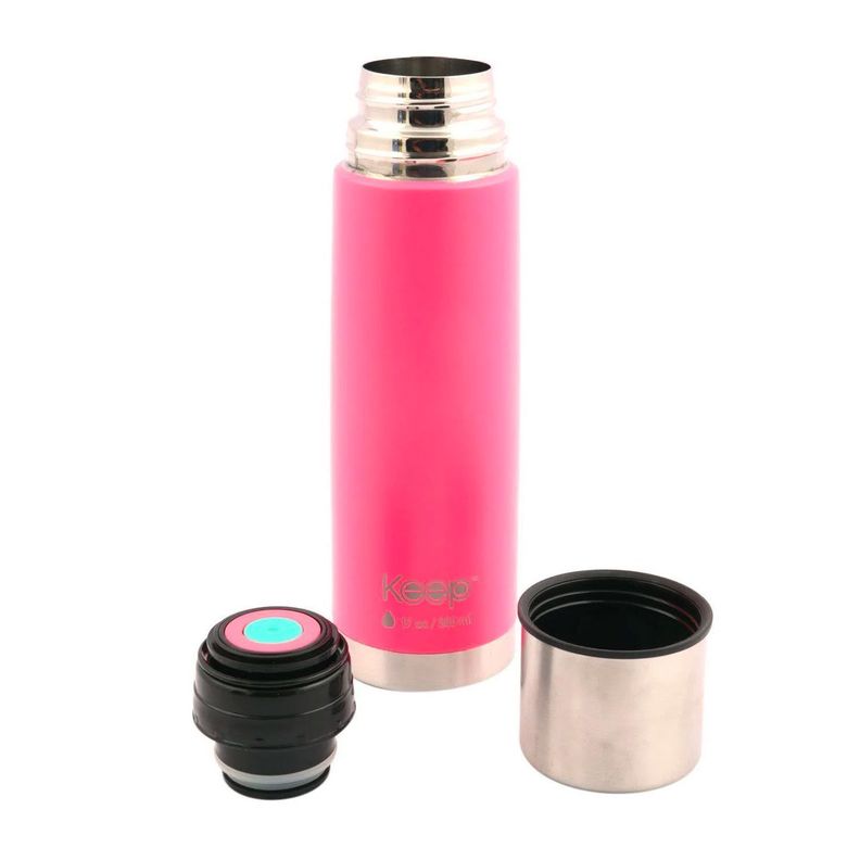 Termo Bala Acero Inoxidable 500 ml Rubber Celeste / Amarillo-2
