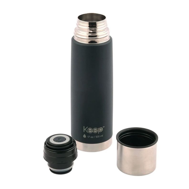 Termo Bala Acero Inoxidable 500 ml Rubber Celeste / Amarillo-6