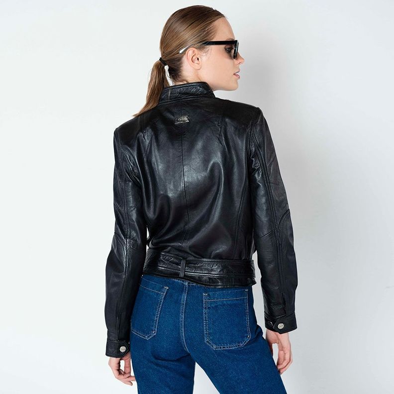 Chaqueta De Cuero Maka Bomber Oversized Amen -1