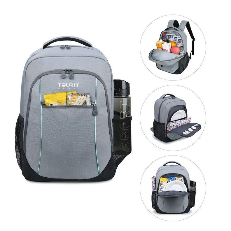 TOURIT Mochila Cuckoo térmica Aislante 22 lt- Gris-5