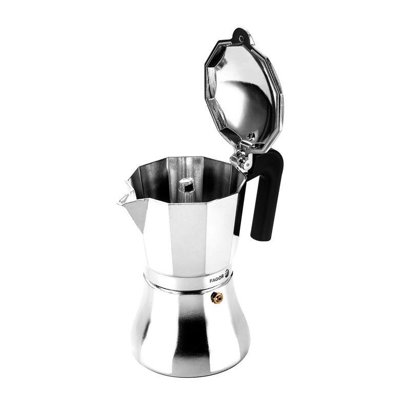 Cafetera italiana espresso acero inoxidable 9 Tazas Cupy Fagor-4