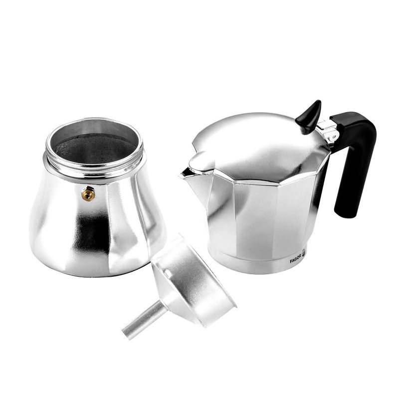 Cafetera italiana espresso acero inoxidable 9 Tazas Cupy Fagor-3
