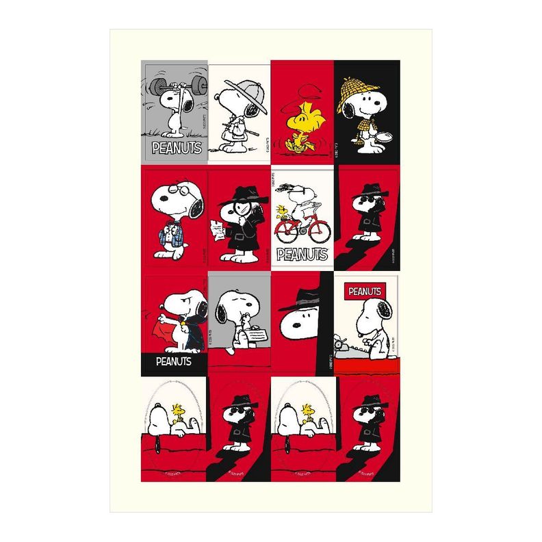 Agenda Snoopy All Black and Red Door Semana Vista 2023-4