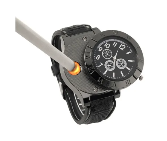 Reloj Hombre Pulsera Con Encendedor Recargable-2