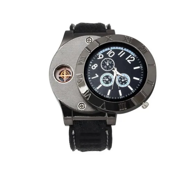 Reloj Hombre Pulsera Con Encendedor Recargable-3