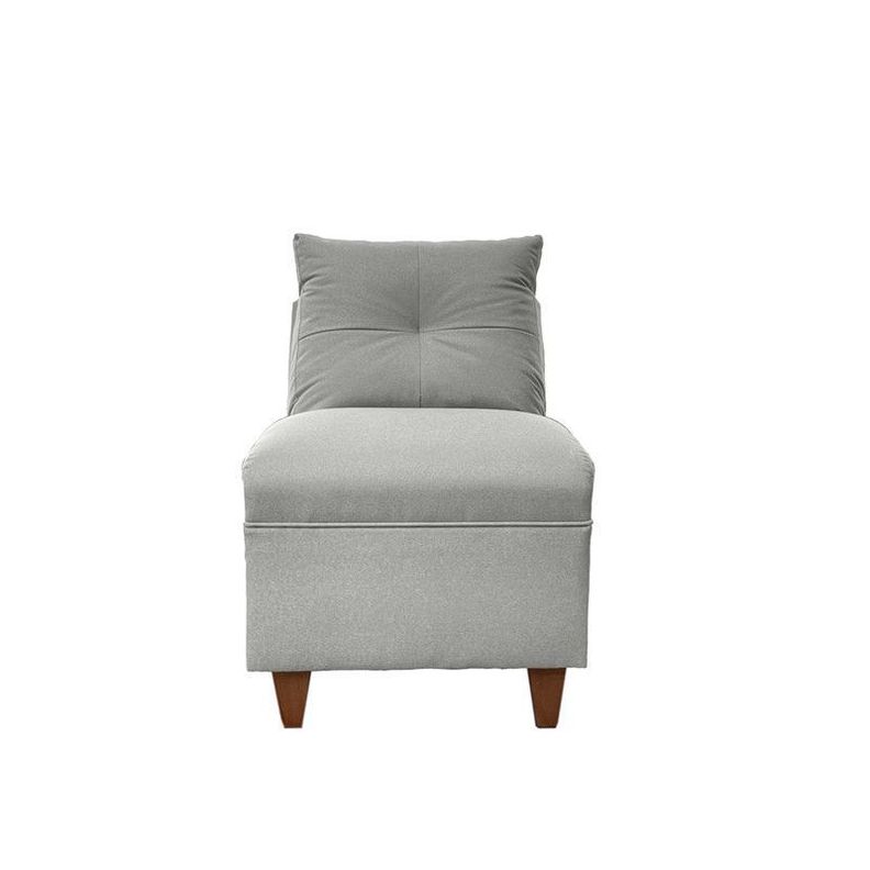 Butaca Mateo Chenille Gris Pata Madera 1C-0