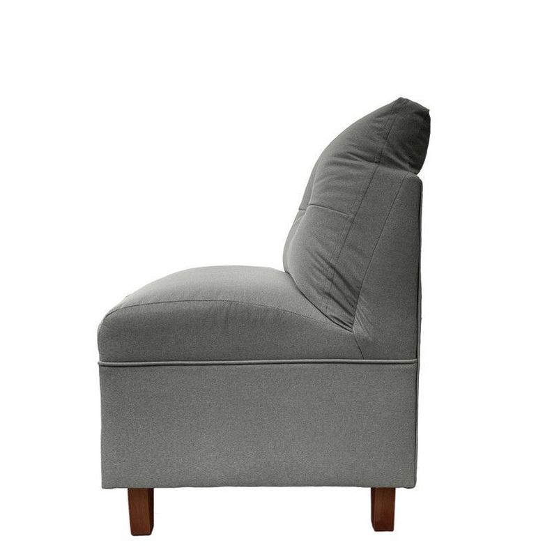 Butaca Mateo Chenille Gris Pata Madera 1C-2