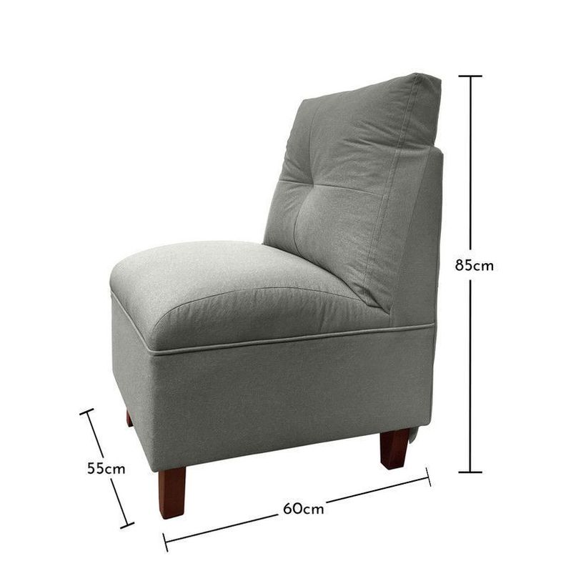 Butaca Mateo Chenille Gris Pata Madera 1C-4