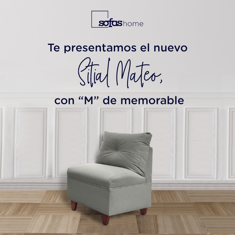 Butaca Mateo Chenille Gris Pata Madera 1C-1