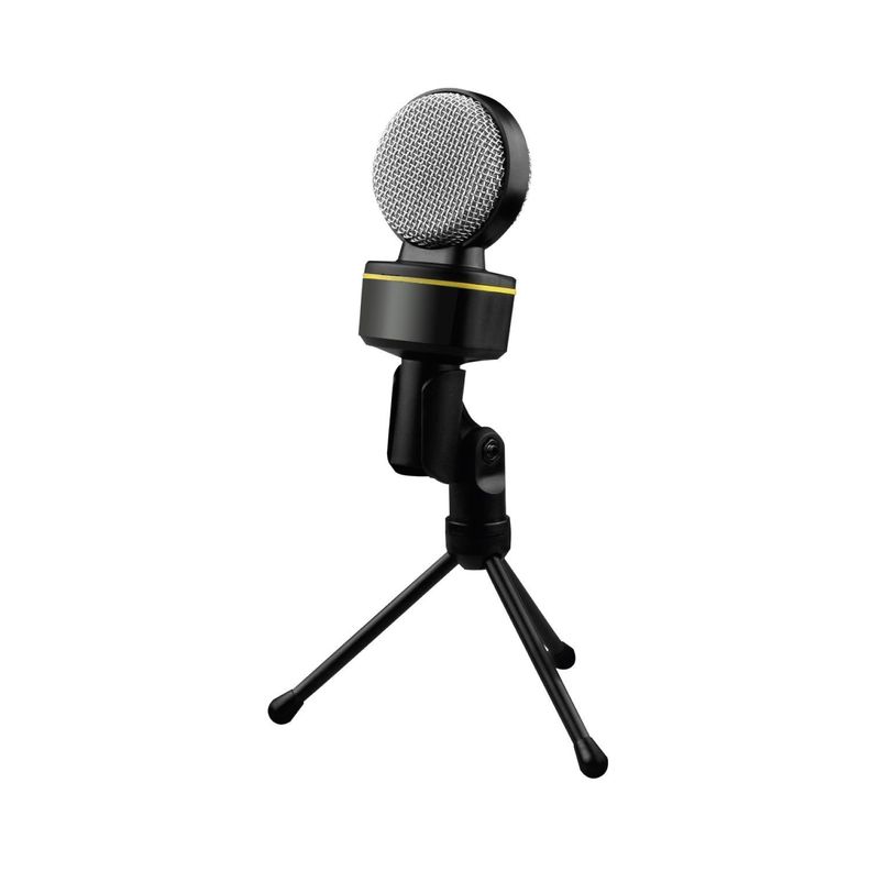 Microfono Multimedia Streaming Con Mini Tripode Jack 3.5 Audiopro-0
